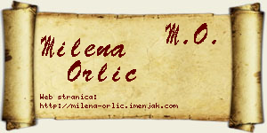 Milena Orlić vizit kartica